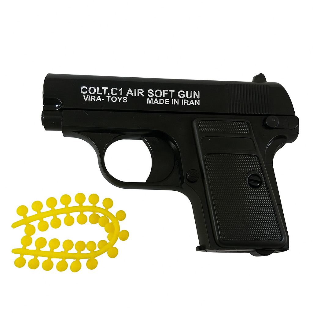 اسباب بازی تفنگ کلت فلزی تیر ساچمه ای ویرا c1