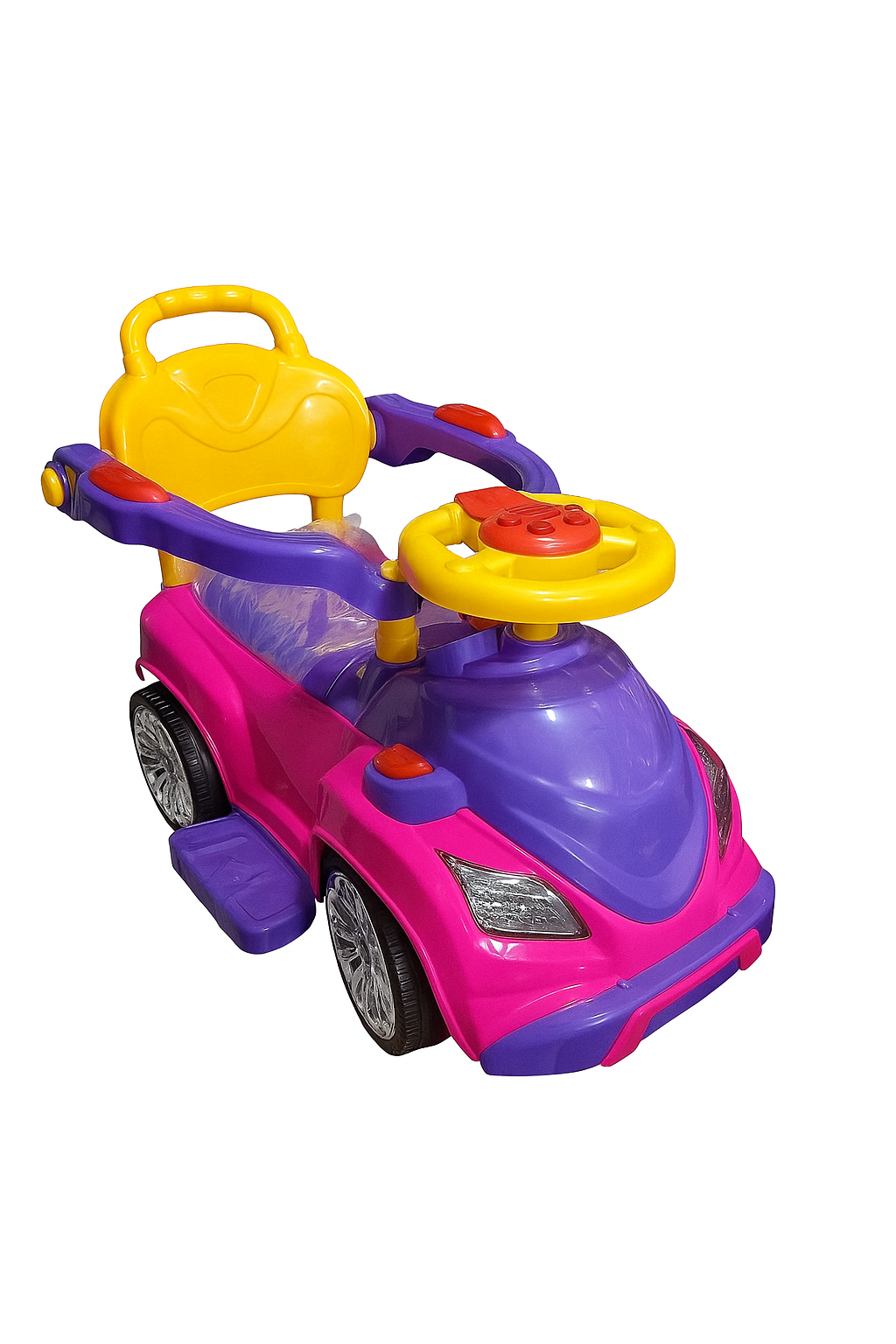 ماشین حمل کودک مجیکار (مجیک کار) بیبی لند در رنگ بندی های مختلف موزیکال و دسته متحرک