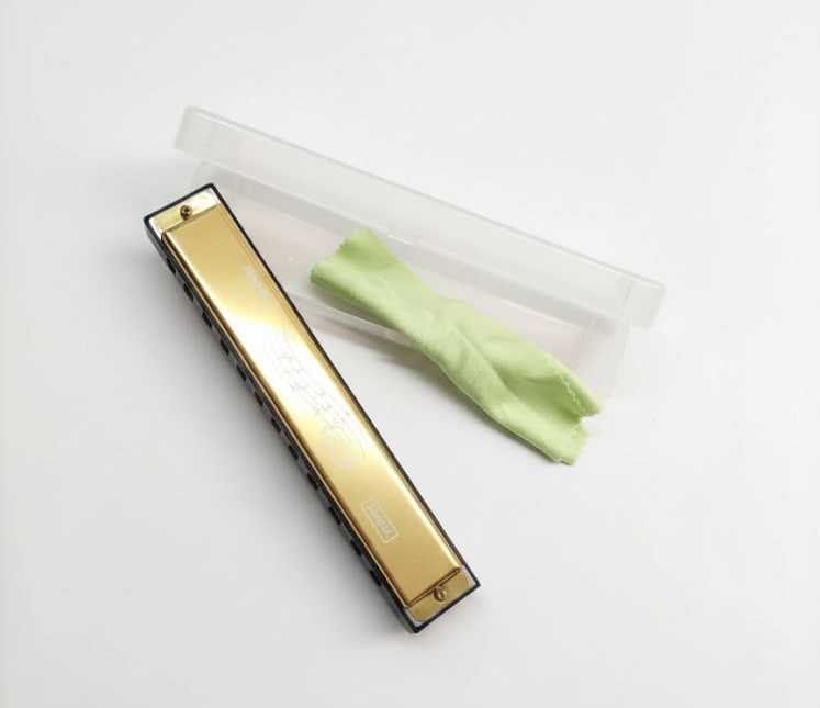 سازدهنی فلزی 24 حفره ای طلایی یومچی harmonica