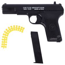 اسباب بازی تفنگ کلت فلزی تیر ساچمه ای ویرا c12