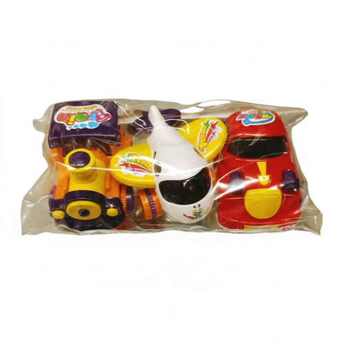 مجموعه ۳ عددی اسباببازی قطار، هواپیما و ماشین