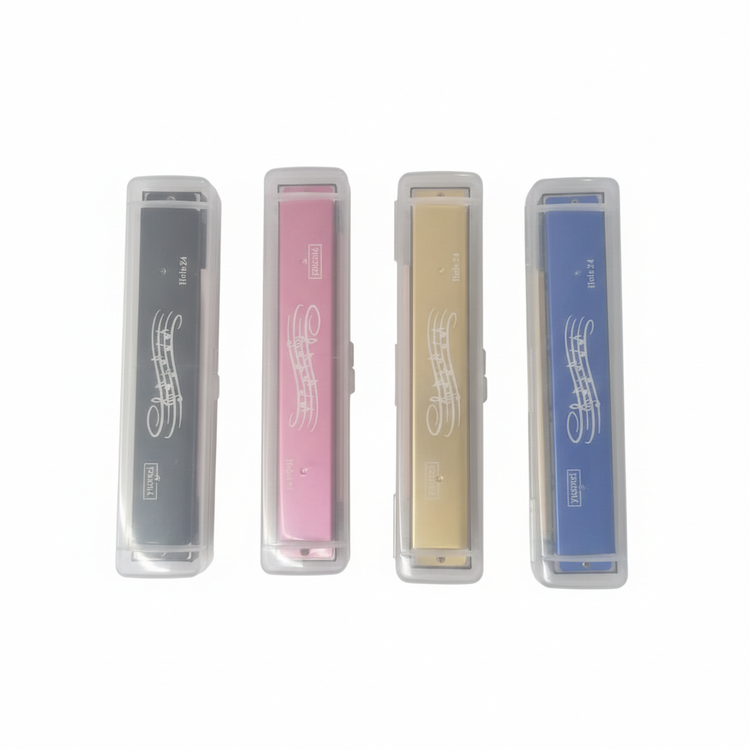 سازدهنی فلزی 24 حفره ای طلایی یومچی harmonica