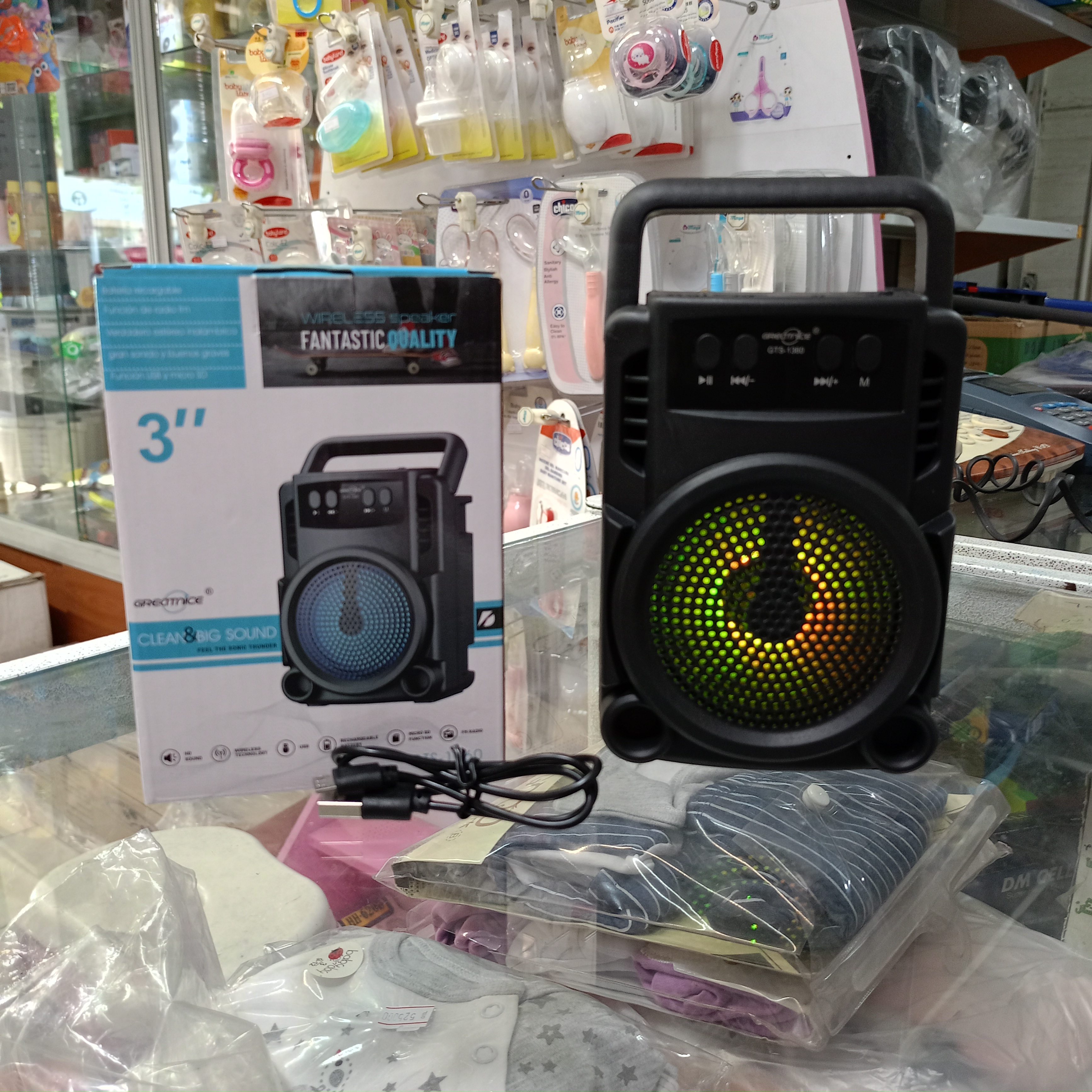 اسپیکر GTS-1360 بلوتوثی شارژی RGB