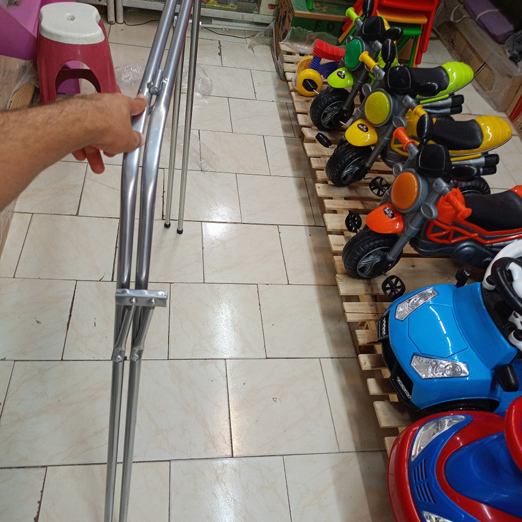 پایه تاب ریلکسی پارچه ای آبکرم ضدزنگ سیسمونی عاقبتی