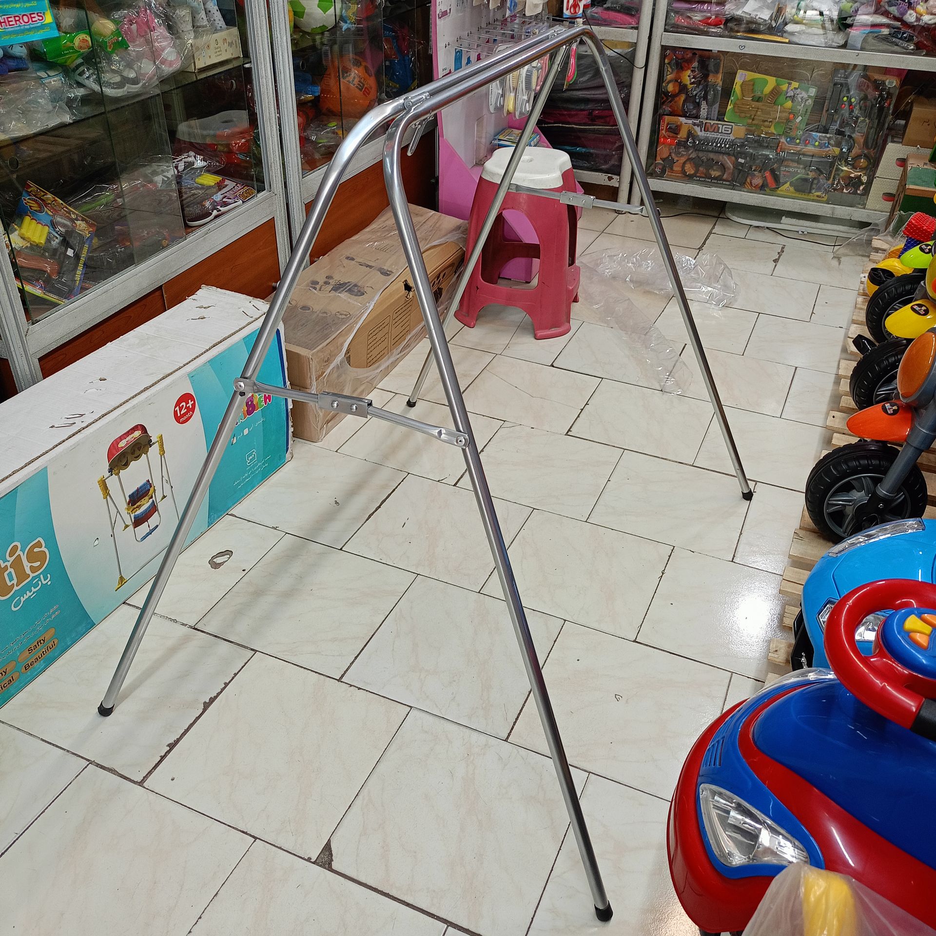 پایه تاب ریلکسی پارچه ای آبکرم ضدزنگ
