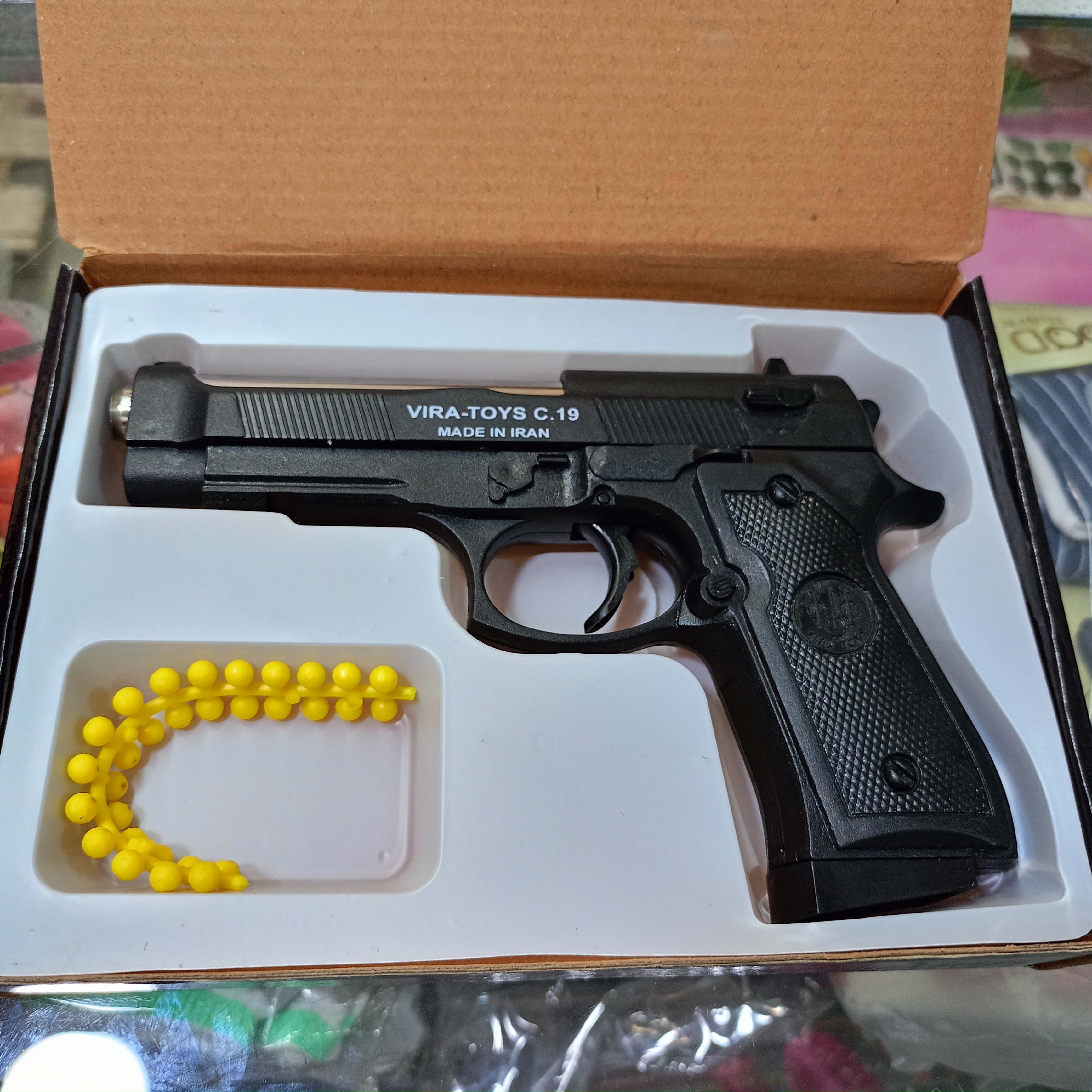 اسباب بازی تفنگ کلت فلزی تیر ساچمه ای ویرا c19